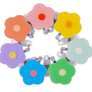 Colorful flower badge reels